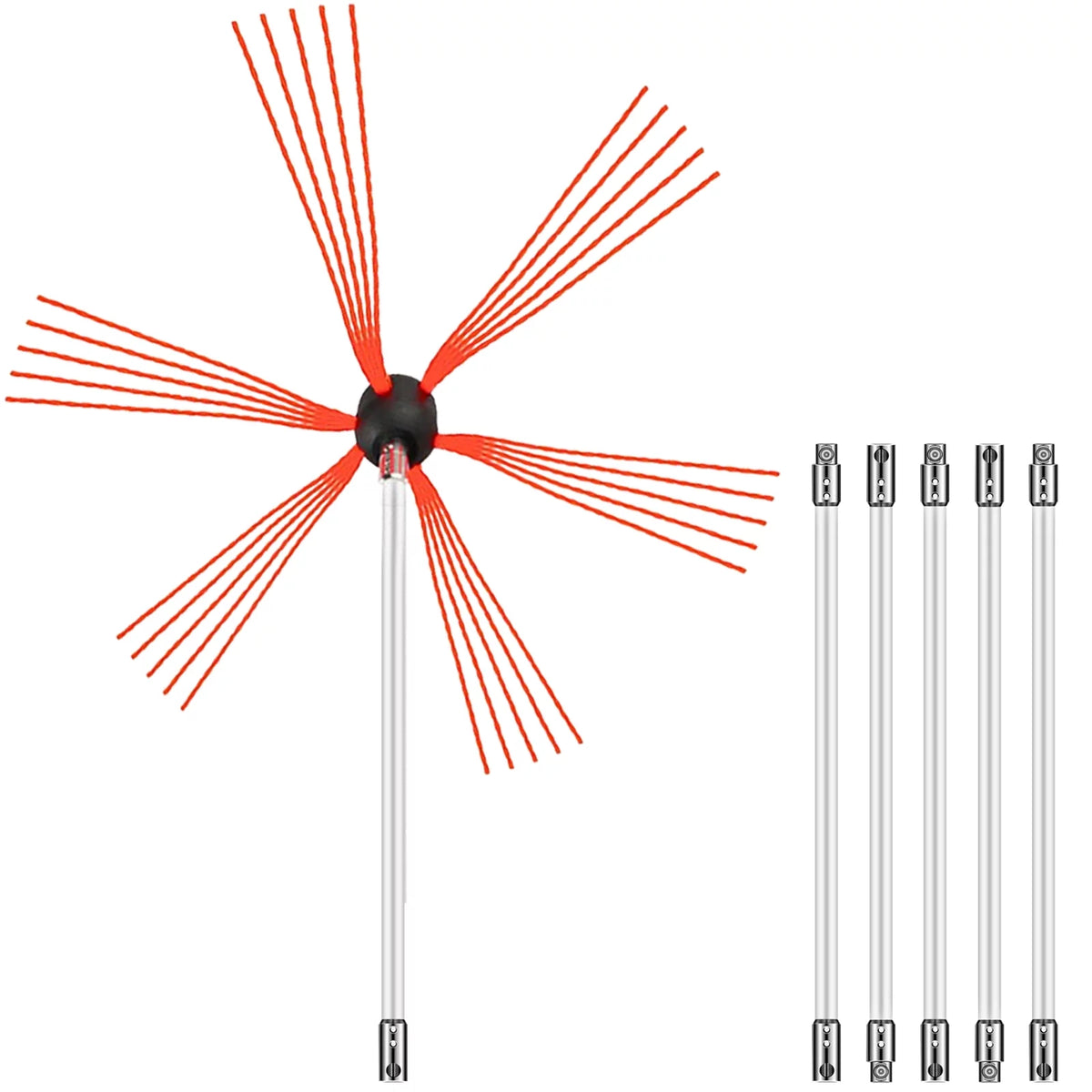 20ft 6 Rods Rotary Chimney Brush Kit X61038