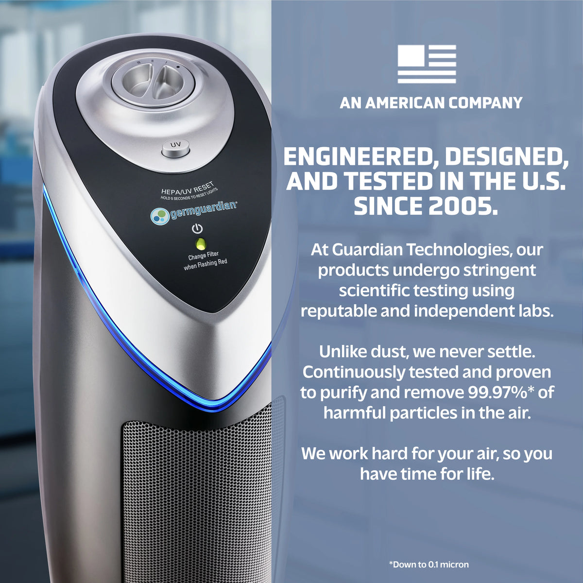 HEPA Air Purifier with UV-C, Gray K1928