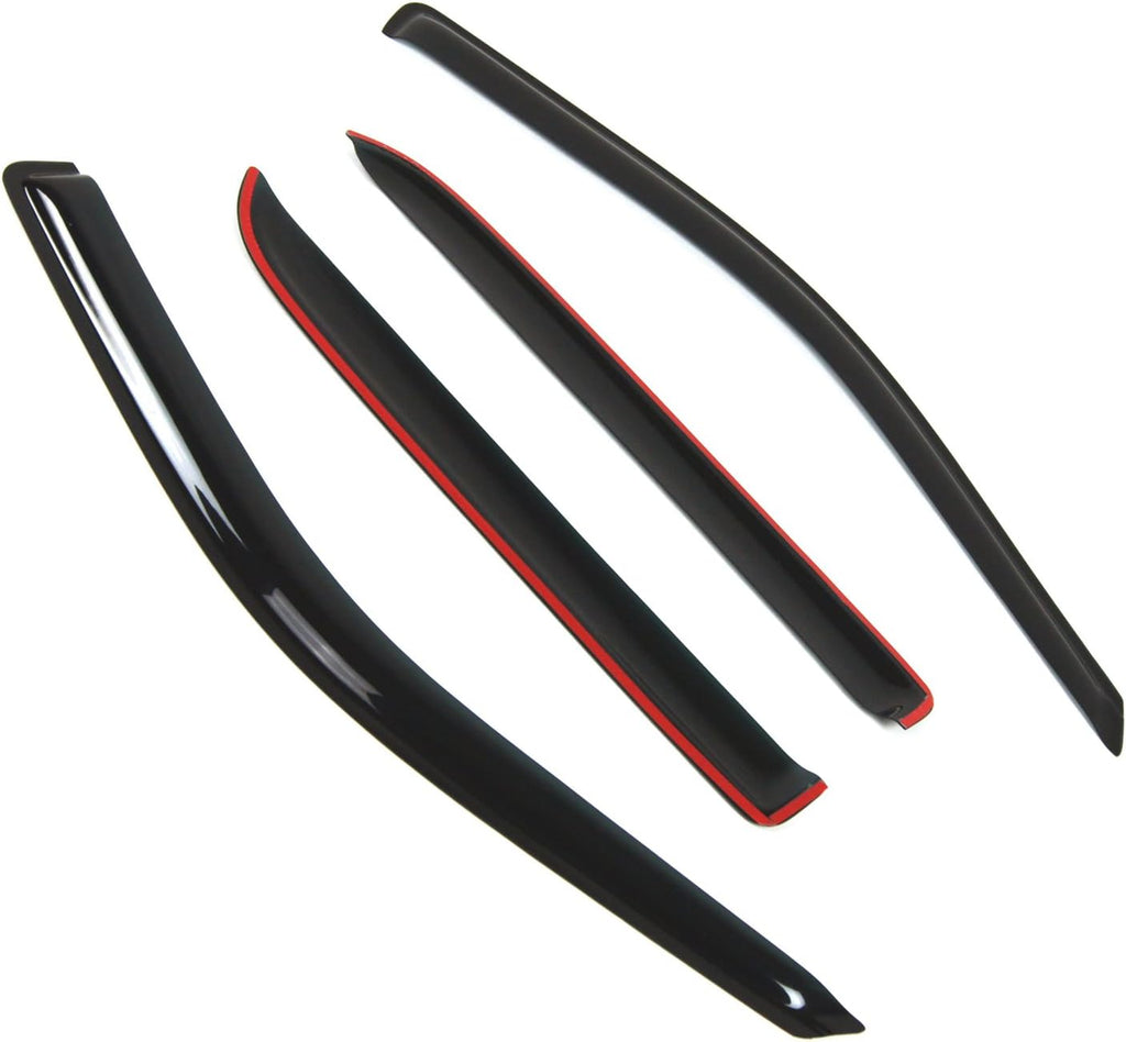 4 Pcs Dark Smoke Window Visor Deflector Rain Guard K93437