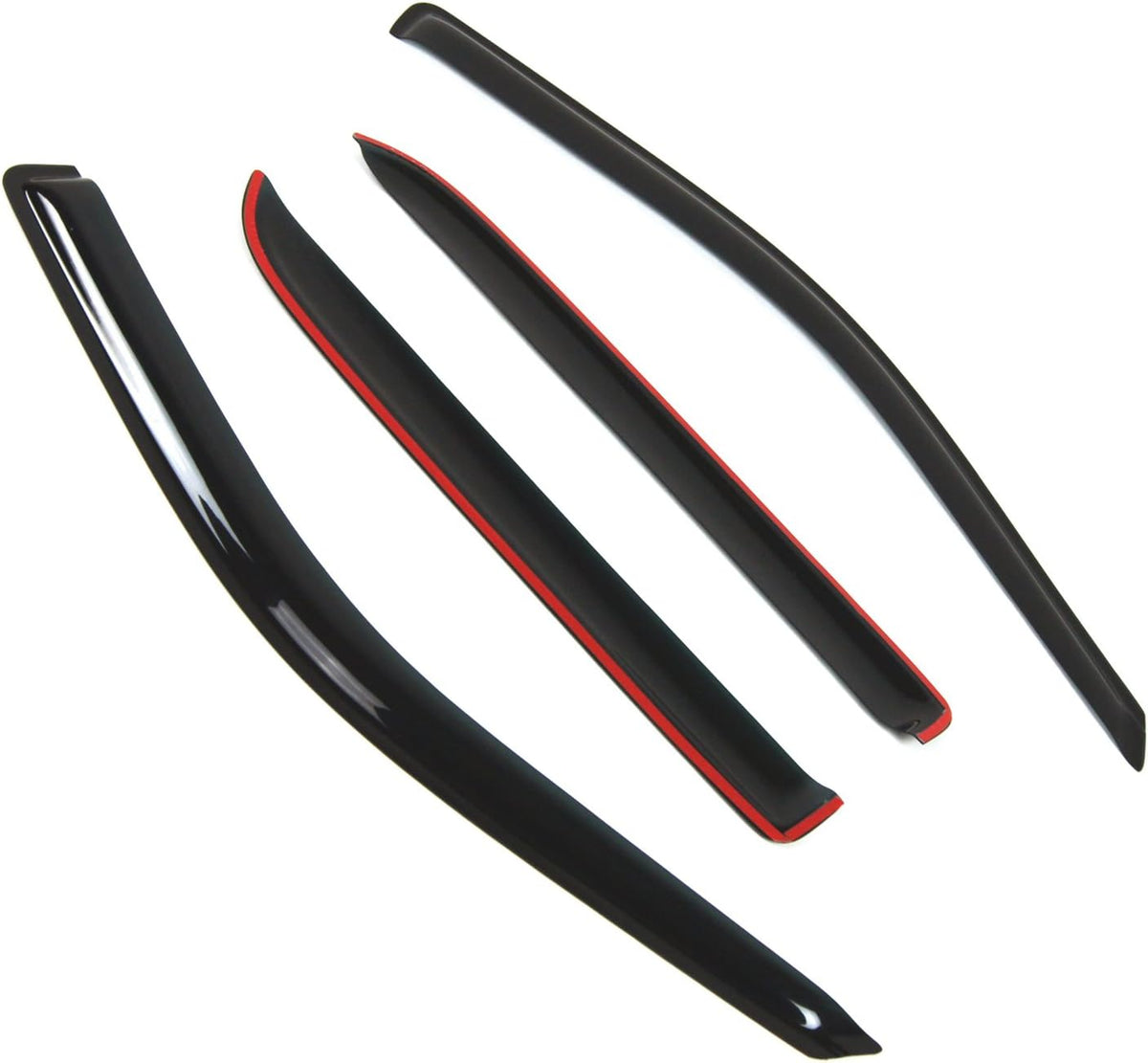 4 Pcs Dark Smoke Window Visor Deflector Rain Guard K93437
