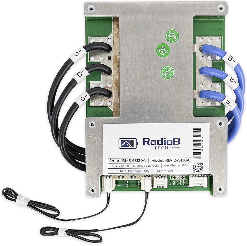 Smart BMS 4S 12V 120A Lifepo4 Lithium Battery Protection Board with Balance Leads and Wireless Bluetooth Module S4254