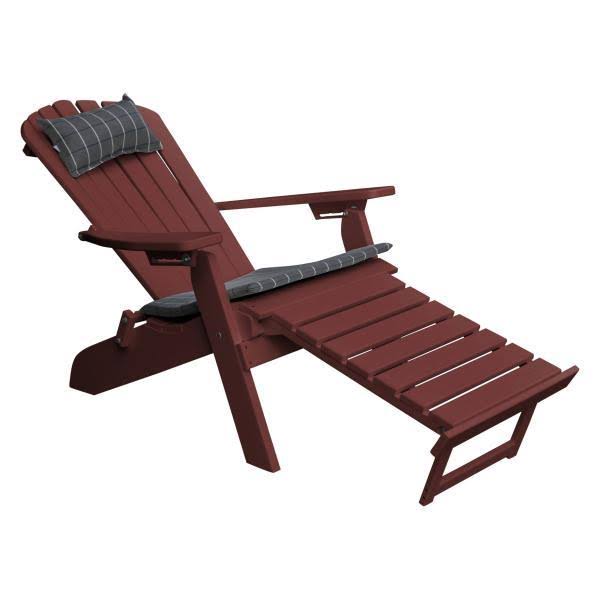 Folding Reclining Adirondack Chair with Ottoman V5735