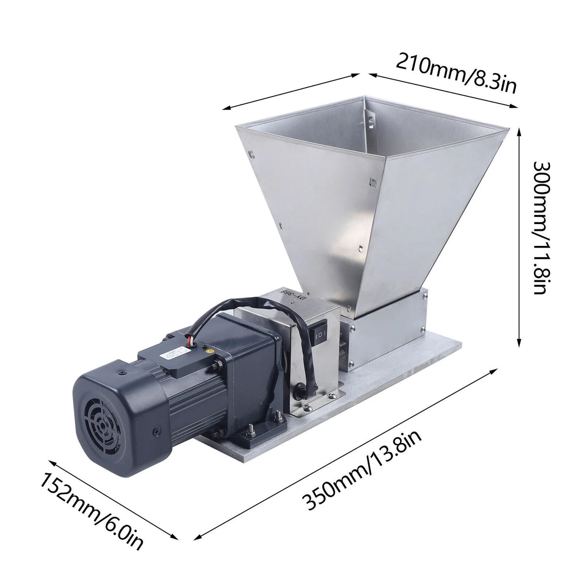 Electric Grain Mill 60W 2 Roller with Hopper X711873
