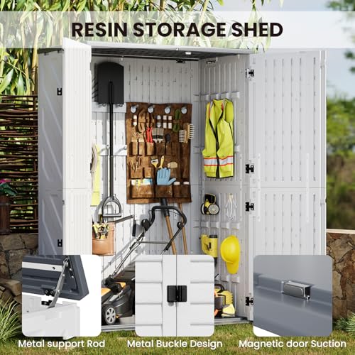 64 Cu.Ft Outdoor Resin Storage Cabinet Z1228