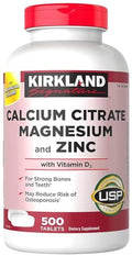 Calcium Citrate Magnesium and Zinc, 500 Tablets D69101