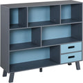 Blue 3-Tier Kids Bookcase with Drawers P9636
