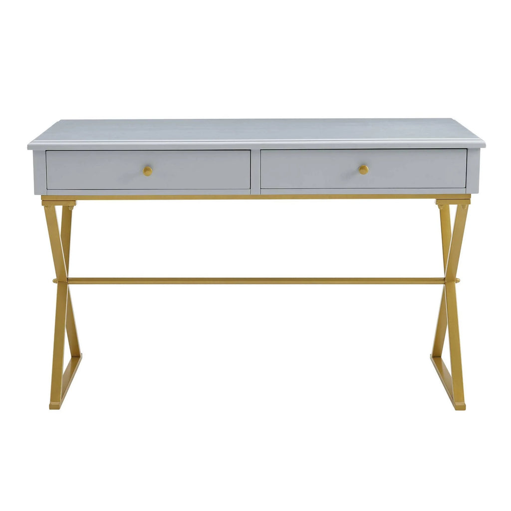 Grey 2 Drawer Desk E489