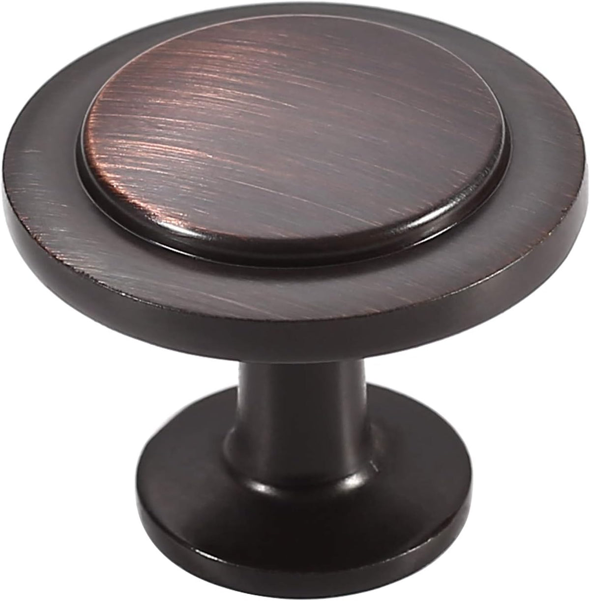 Flat Black 1-1/8 Inch Diameter Mushroom Round Cabinet Knobs 25 Pack P2700