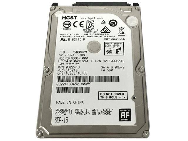 1TB 5400RPM SATA III 2.5x22 Laptop Hard Drive S981308