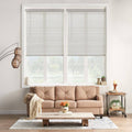 Grey Cordless Faux Wood Blind Q84289