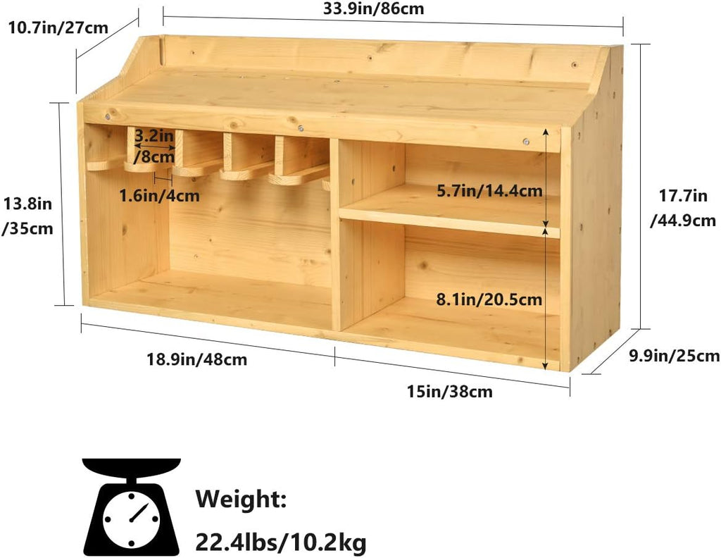 Large Power Tool Organizer with 5 Drill Hanging Slots Z222931