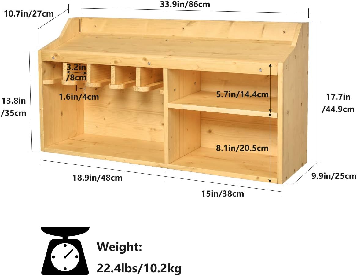Large Power Tool Organizer with 5 Drill Hanging Slots Z222931