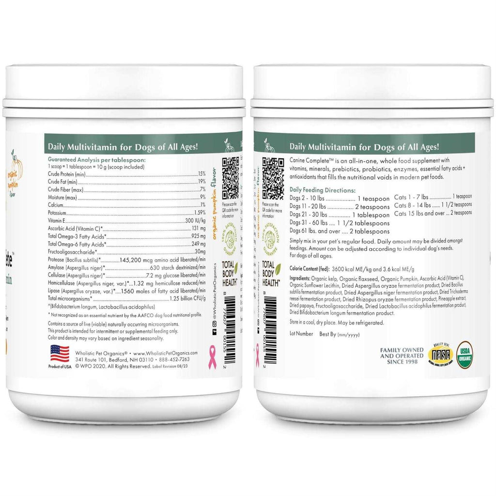 Organic Pumpkin Supplement for Dogs B812953