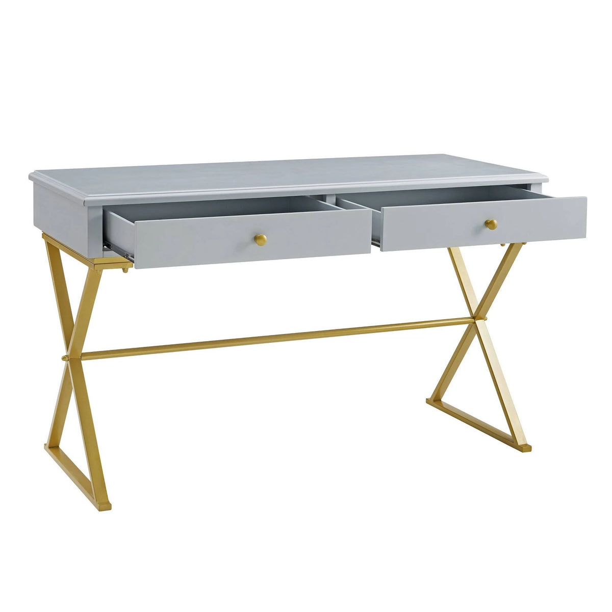Grey 2 Drawer Desk E489