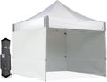 White 10' x 10' Commercial Canopy with Sidewalls and Roller Bag M18835