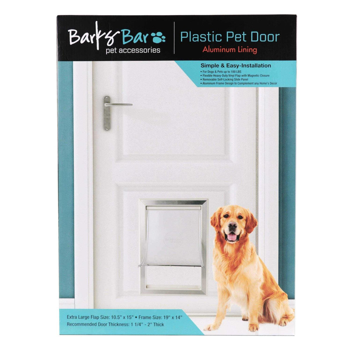 Large Plastic Dog Door with Aluminum Lining L30412