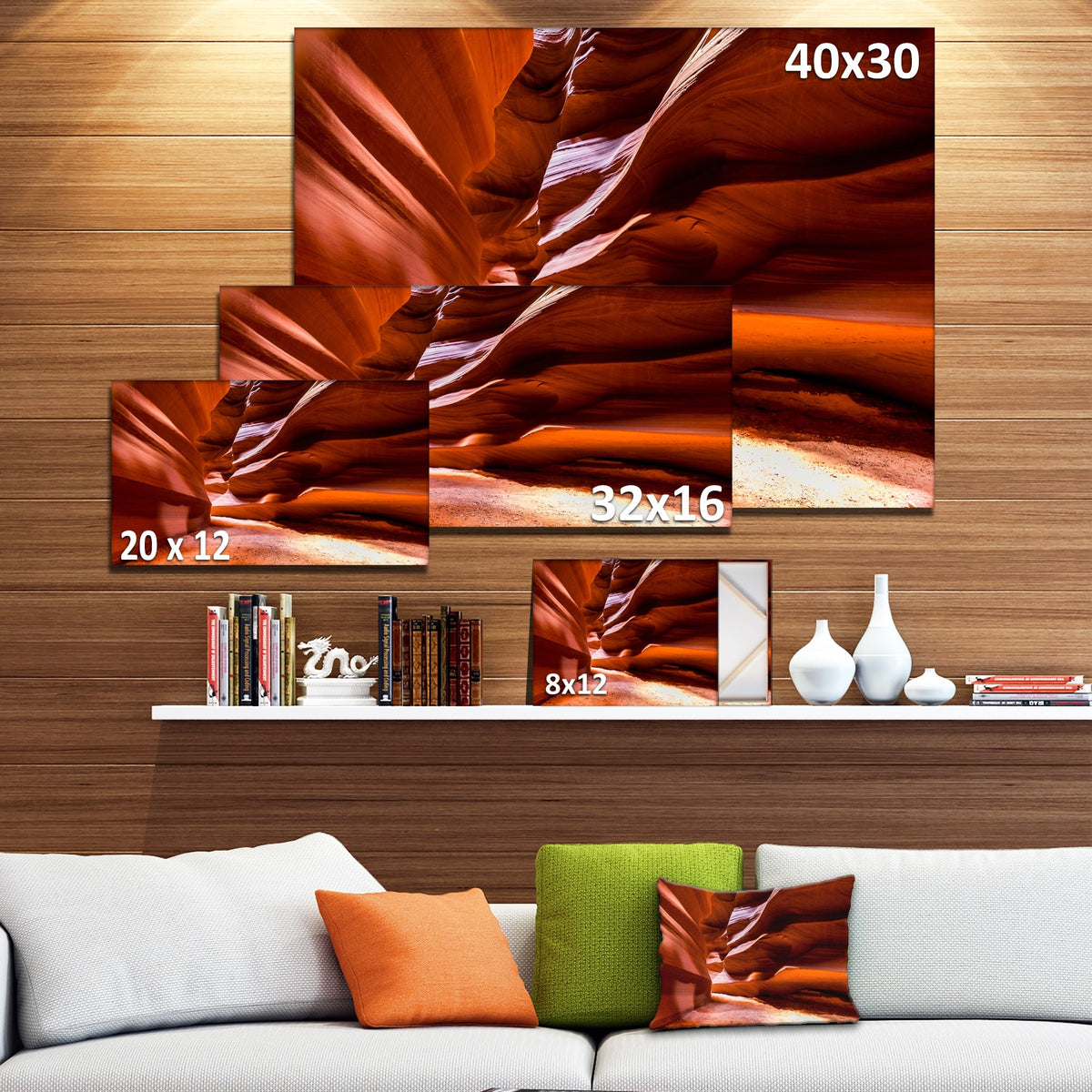 4 Piece Photographic Print on Wrapped Canvas Set B6342
