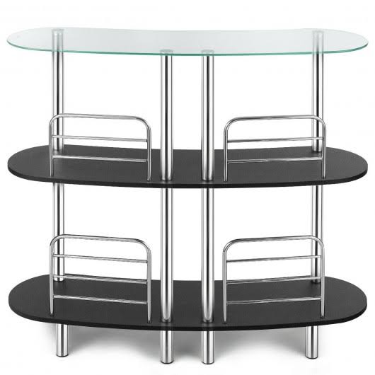 3-Tier Bar Table with Tempered Glasstop N522645
