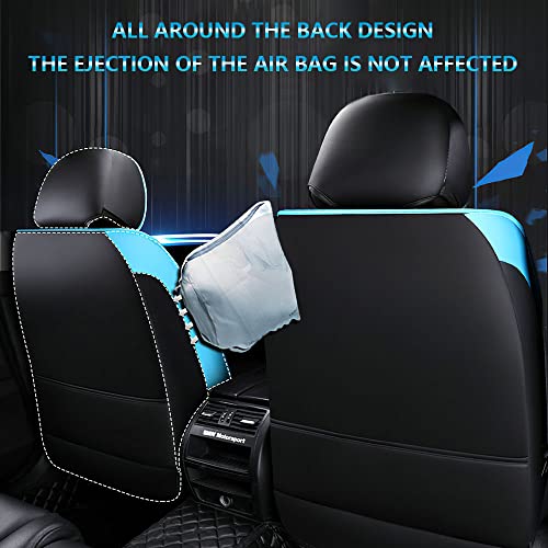 Black Red Waterproof Leather Car Seat Cover H739