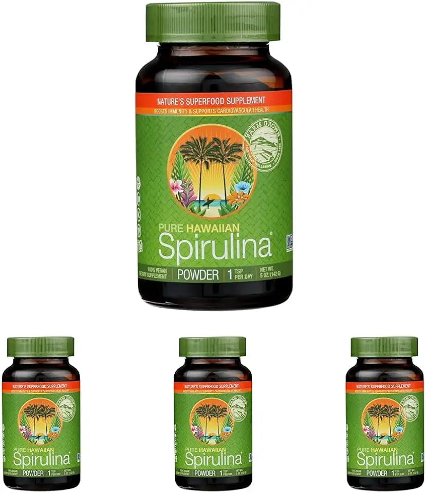 Spirulina Powder Vegan Non-GMO 5 Ounce Pack of 4 V37140