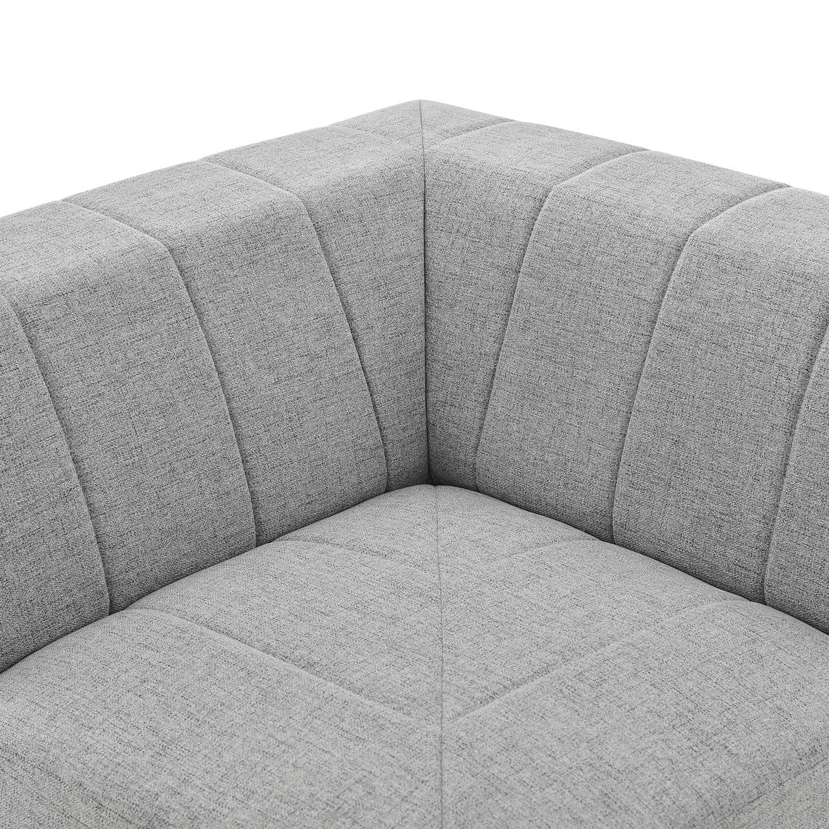 Light Gray Upholstered Fabric Corner Chair V3286