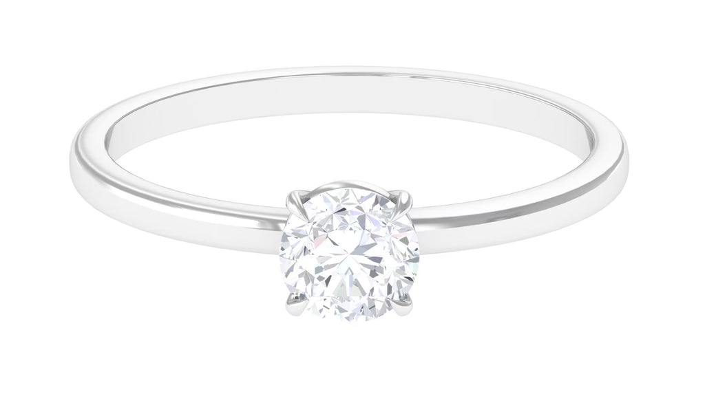 925 Sterling Silver Lab Grown Diamond Solitaire Ring V7606