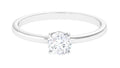 925 Sterling Silver Lab Grown Diamond Solitaire Ring V7606