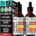 (2 Pack) Vitamin B12 Liquid Drops, 5000 mcg with Vitamin B6, 80 Servings X78618