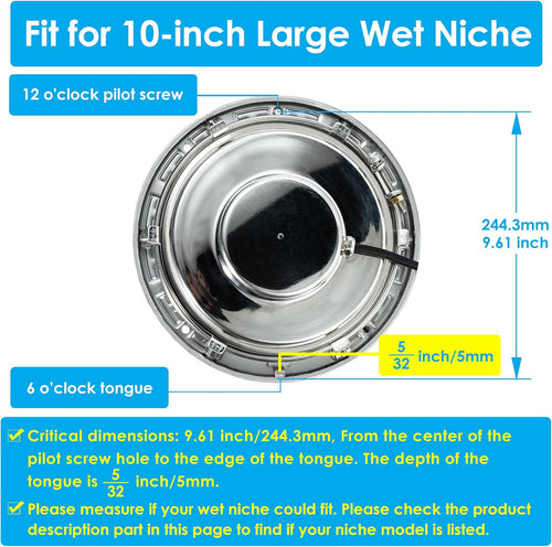 10 Inch 35W 3000lm 6500k Cool White LED Inground Pool Light Q463173