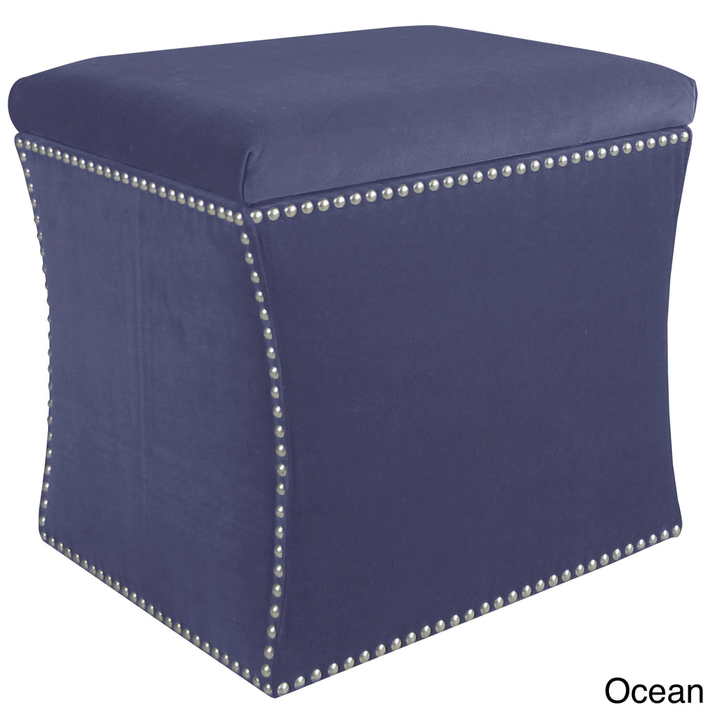 Purple Velvet Storage Ottoman U728