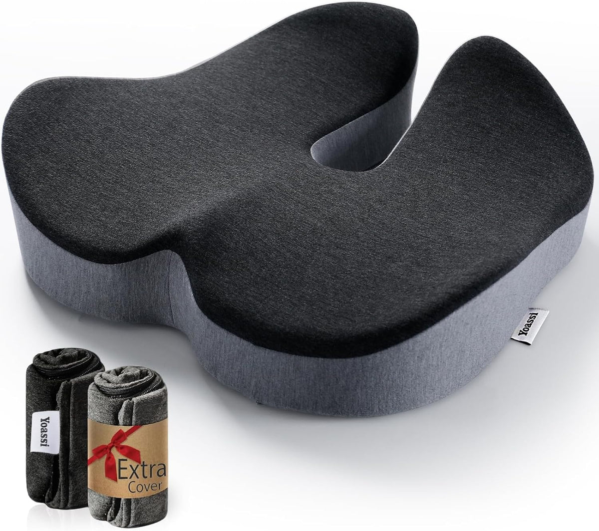 Thick Memory Foam Seat Cushion with extra replacement cushion cover Y990196