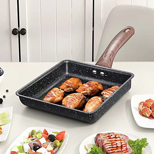 Nonstick Square Frying Pan 6.3 x 7.8 inch Black O71290