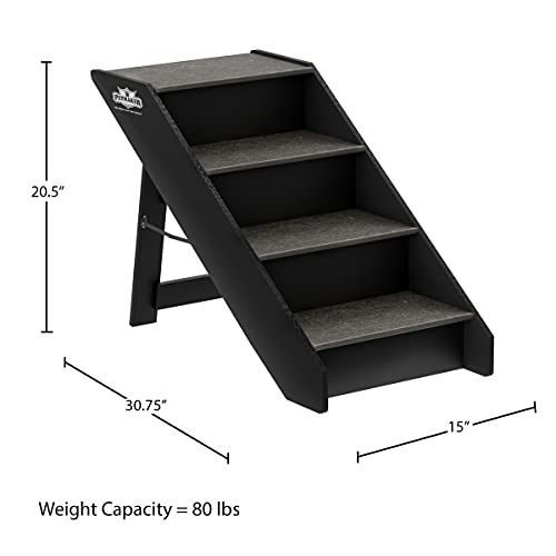 Gray Foldable Nonslip Dog Steps W508473