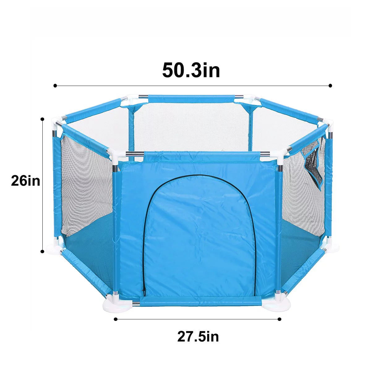 Blue 6-Panel Baby Playpen Z3298