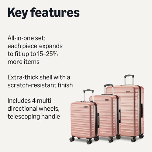 30" Black Hardside Expandable Luggage with Wheels M4942