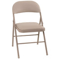 Vinyl Folding Chair, 4 Pack, Antique Linen U770