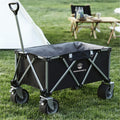 Heavy Duty Collapsible Utility Cart with Brake, Black D383689