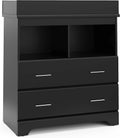 Black 2 Drawer Changing Table Dresser G8681