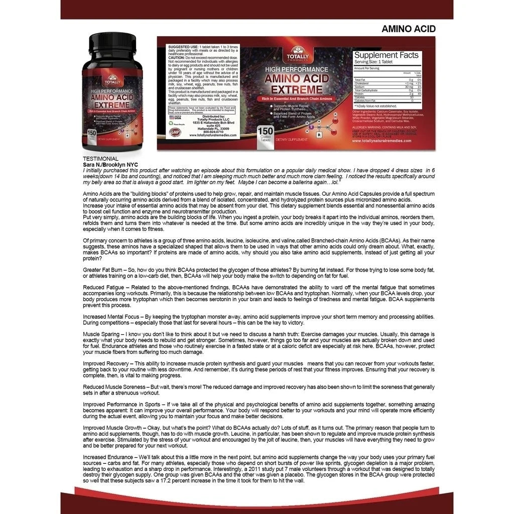 Amino Acid and L-Carnitine Combo Pack M33236
