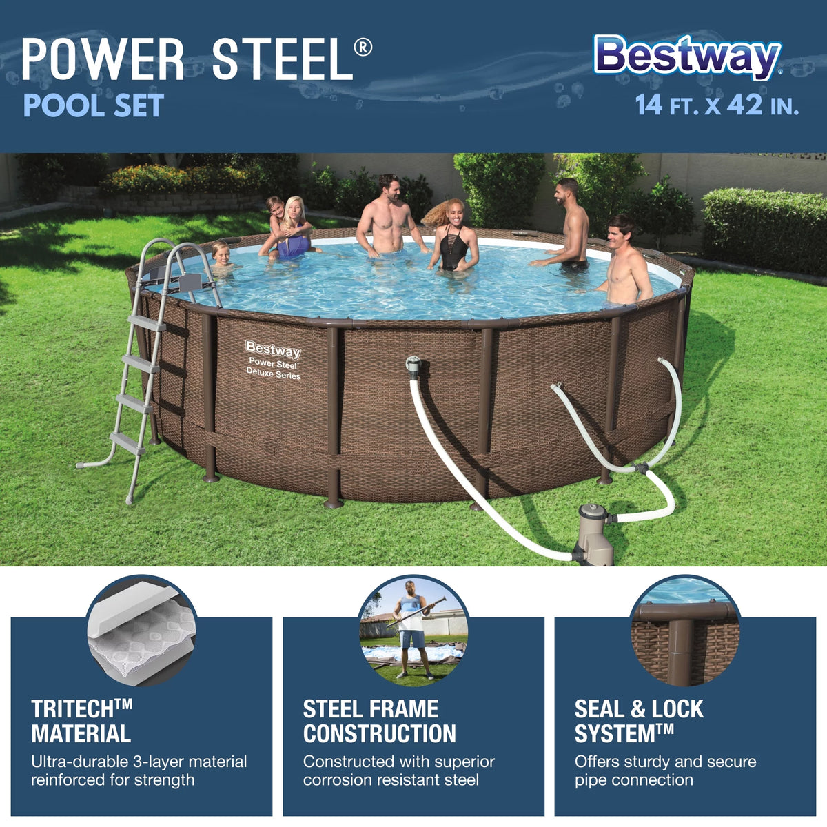 Round Above Ground Swimming Pool Set S64003