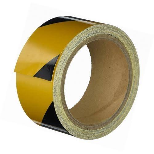 Reflective Hazard Black / Yellow Tape, 35 in x 33 ft G53676