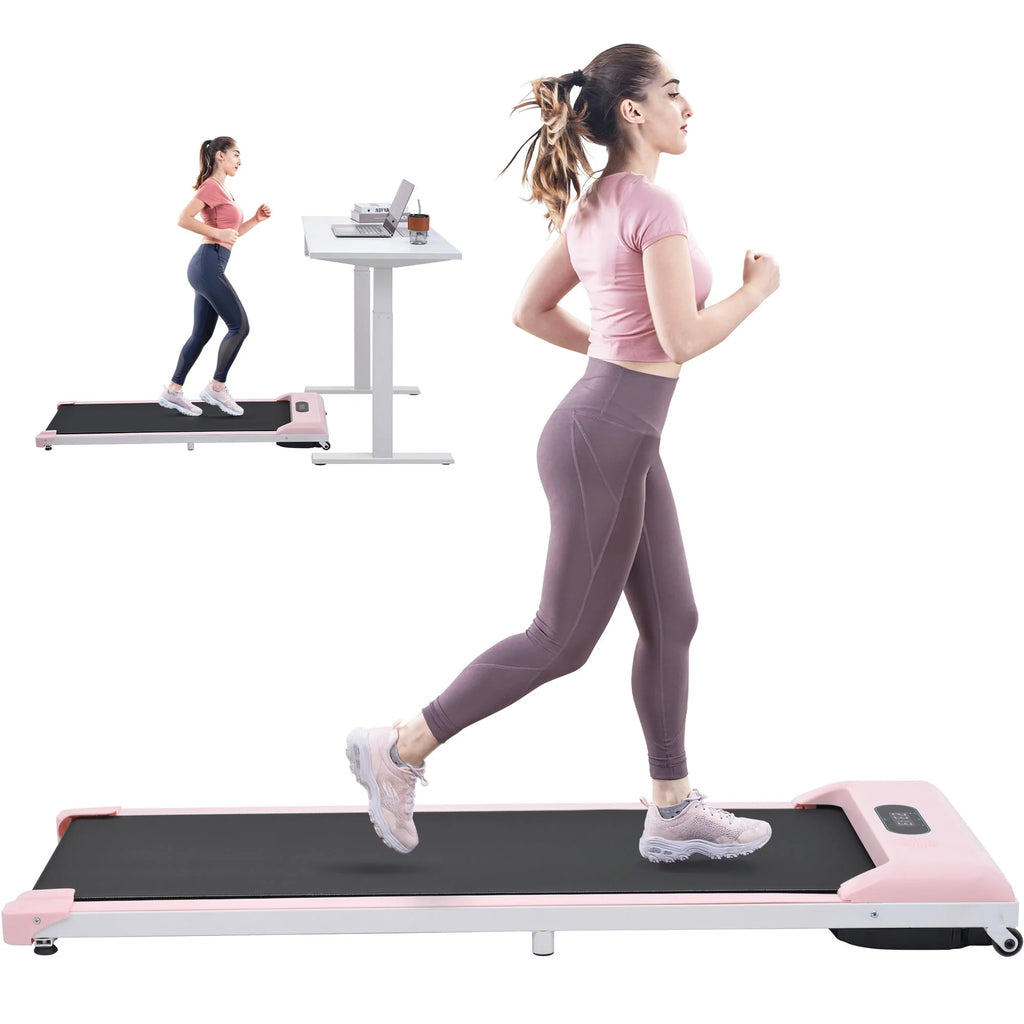 2 IN 1 Under Desk Treadmill 2.5Hp Pink J726