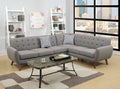 Grey Polyfiber Linen-Like Fabric Sectional Sofa Set T731