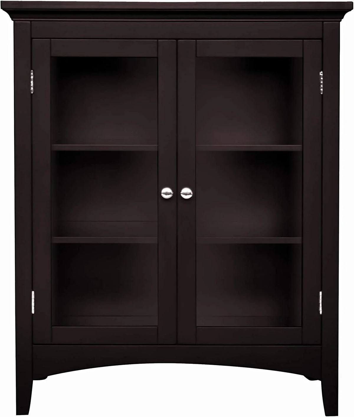 Wooden Floor Cabinet with 2 Glass Doors B1434