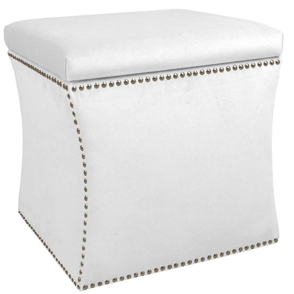 Purple Velvet Storage Ottoman U728