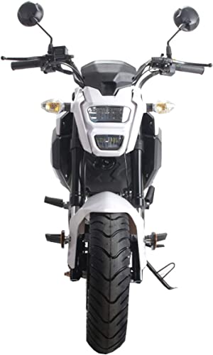 125cc Adult Motorcycle Gas Scooter Dirtbike Dual Sports Bike White H35175