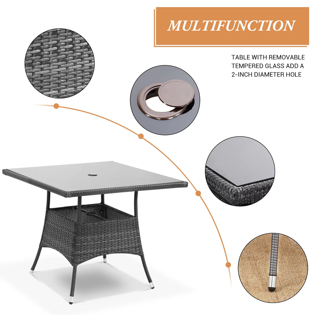 5 Piece Outdoor Wicker Patio Dining Set Z4270
