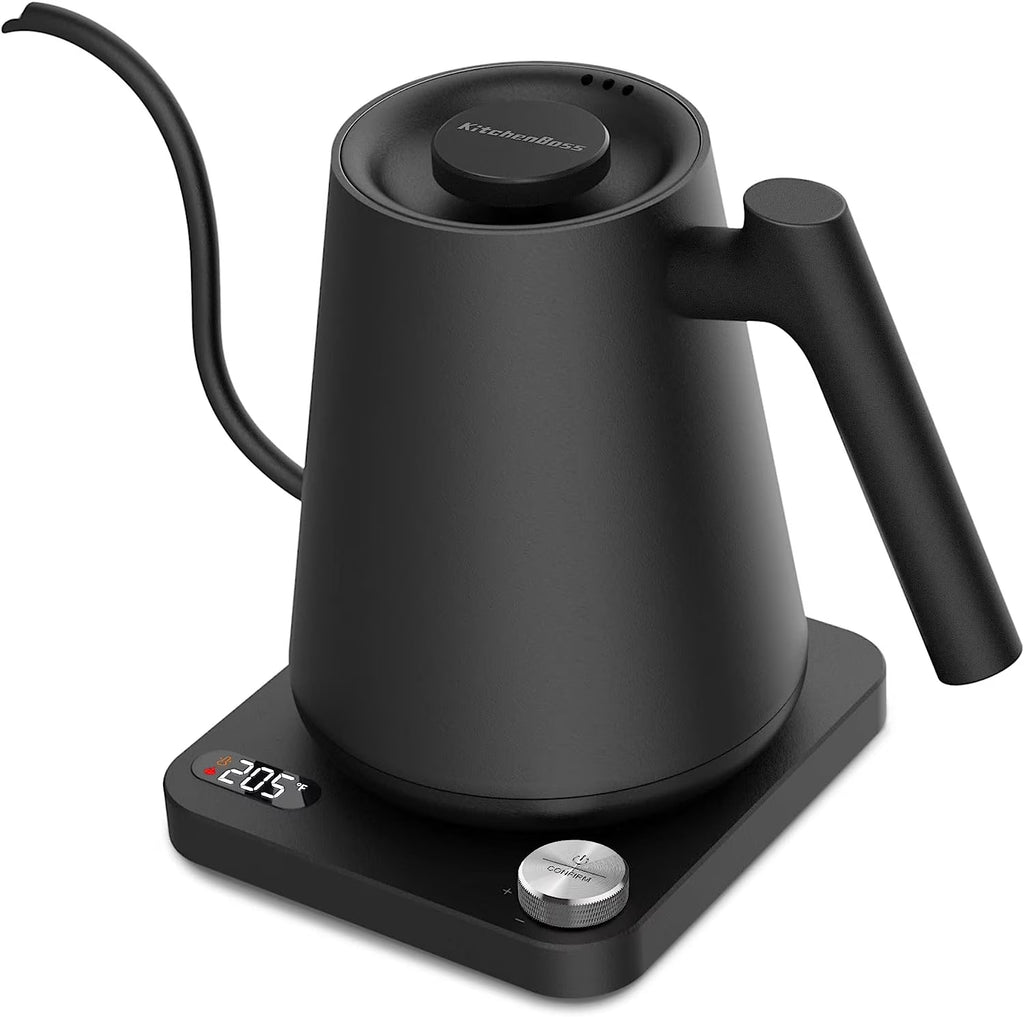 Charcoal Black Electric Gooseneck Coffee Kettle I252605