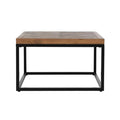 Black Brown Solid Wood Square Coffee Table L45111