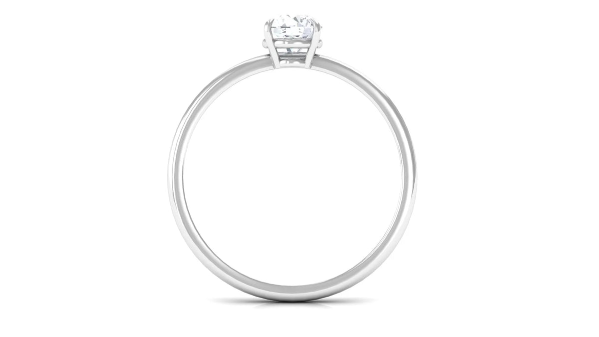 925 Sterling Silver Lab Grown Diamond Solitaire Ring V7606